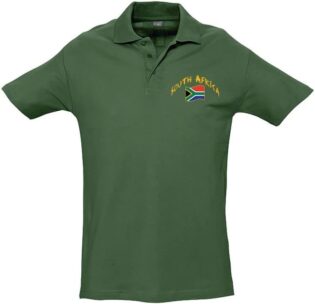 41fHKhBAKEL._AC_.jpg Polo Rugby Afrique du Sud Vert Polo Homme Regular FR 16.5 Manche Courte Col Roulé Uni Automne, Hiver