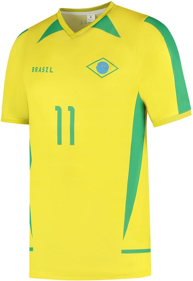 Maillot De Foot Brésil Domicile Ronaldinho - Enfant et Adultes - Ensemble Foot - Image 2