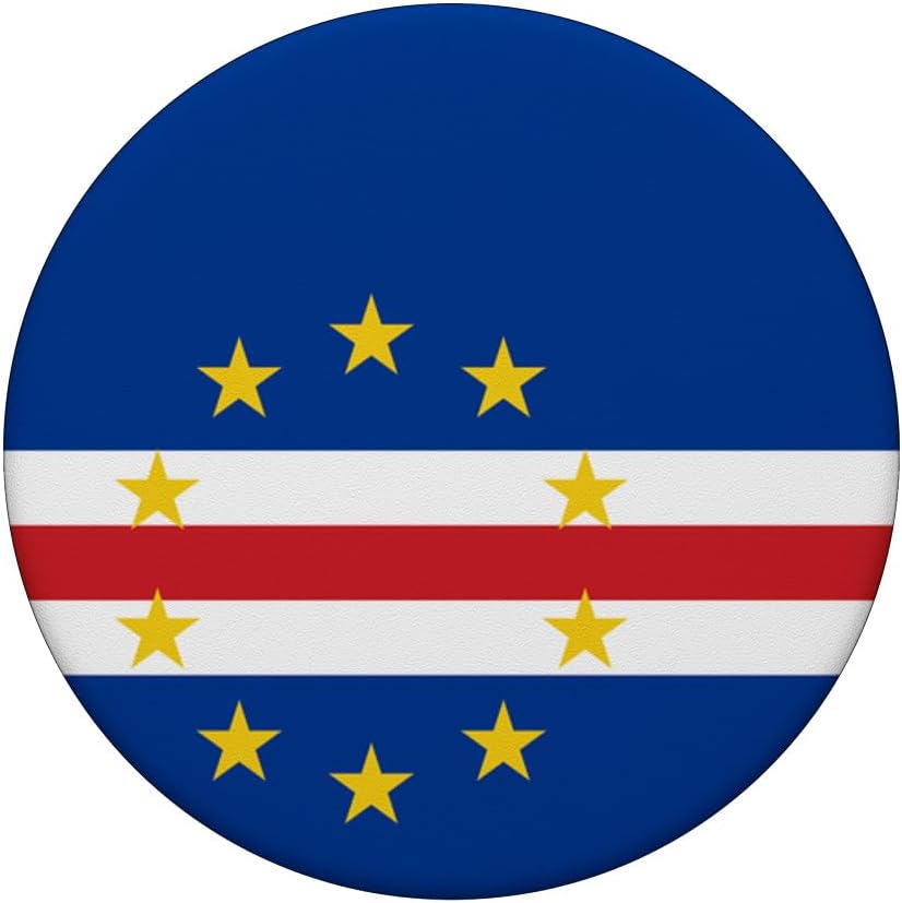 Cape Verde Flag Colors Gift for Cabo Verdeans PopSockets PopGrip Adhésif - Image 3