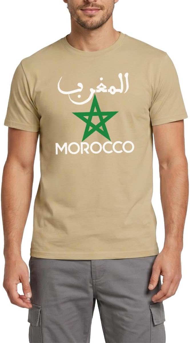 Spreadshirt Morocco Drapeau Maroc Étoile Cadeau pour Marocains T Shirt Homme