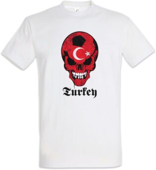 Urban Backwoods Turkey Turkish Football Skull Flag Hommes T-Shirt