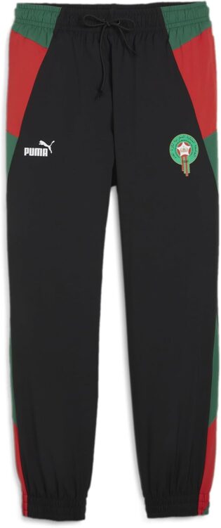 51cl0TQehBL._AC_SL1500_.jpg PUMA Pantalon de Football tissé Maroc XS Black Vine for All Time Red Green