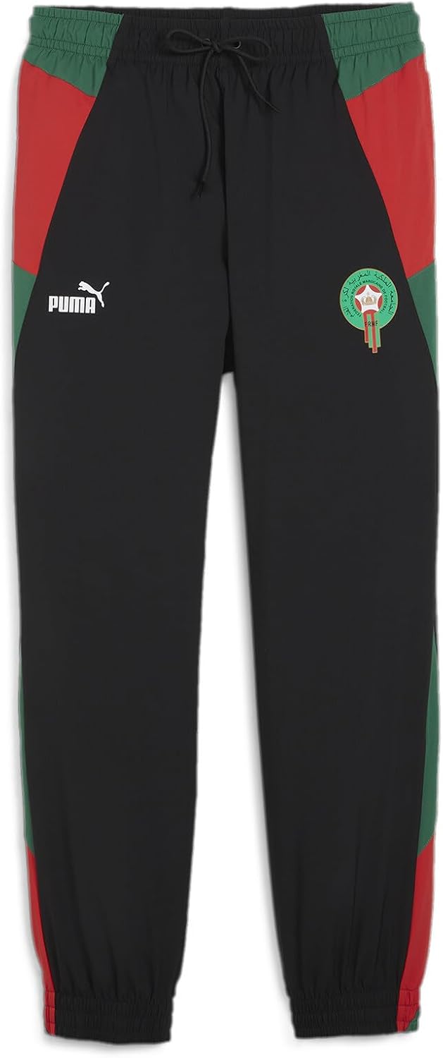 PUMA Pantalon de Football tissé Maroc XS Black Vine for All Time Red Green
