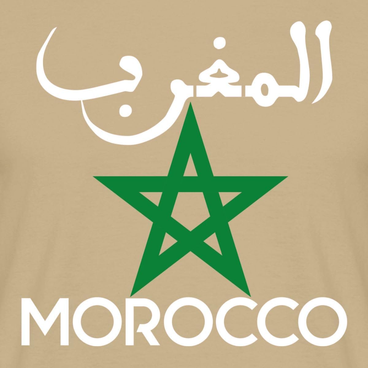 Spreadshirt Morocco Drapeau Maroc Étoile Cadeau pour Marocains T Shirt Homme - Image 3
