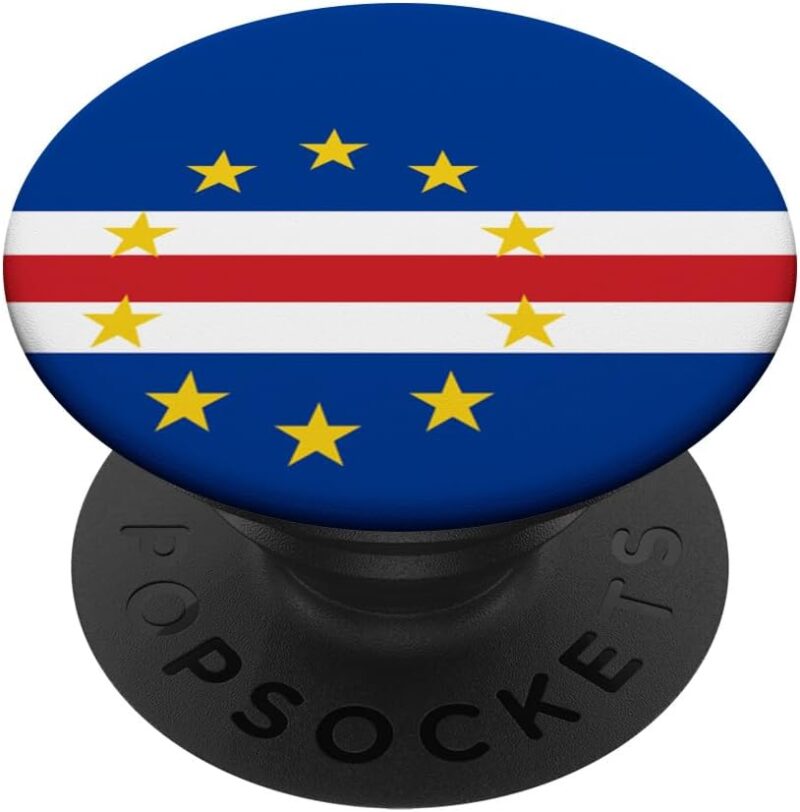 Cape Verde Flag Colors Gift for Cabo Verdeans PopSockets PopGrip Adhésif