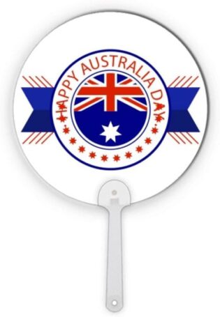 51oiYaVVvvL._AC_SL1000_.jpg no/no Happy Australia Day Flag Illustration Plastique Rond Portable Fan Décorations Artisanat