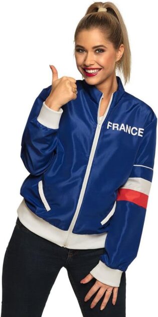 Boland - survêtement top France, pour femmes, pays, drapeau, jogging, style rétro, sportif, costume de groupe, coupe du monde, championnat d'Europe, fête à thème, carnaval