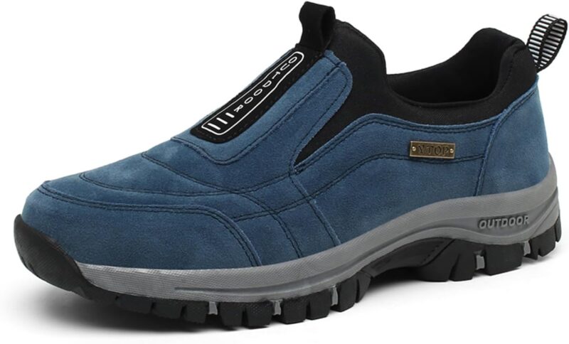 Chaussure de Marche Homme sans Lacets Baskets de randonnée en Plein air Chaussures de randonnée à Enfiler pour Homme Chaussures orthopédiques Chaussures légères pour Le Travail