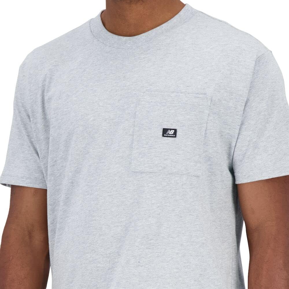 New Balance Essentials Reimagined Cotton Jersey Pocket Short Sleeve Chemise Homme - Image 4