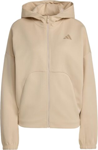 614zey7r6ML._AC_SL1500_.jpg adidas Women's Veste à Capuche entièrement zippée Petit Logo Future Icons