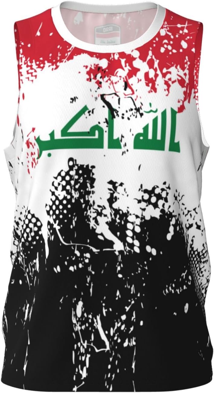 Maillot de basket-ball avec motif drapeau de l'Irak - Impression complète 3D - Image 3