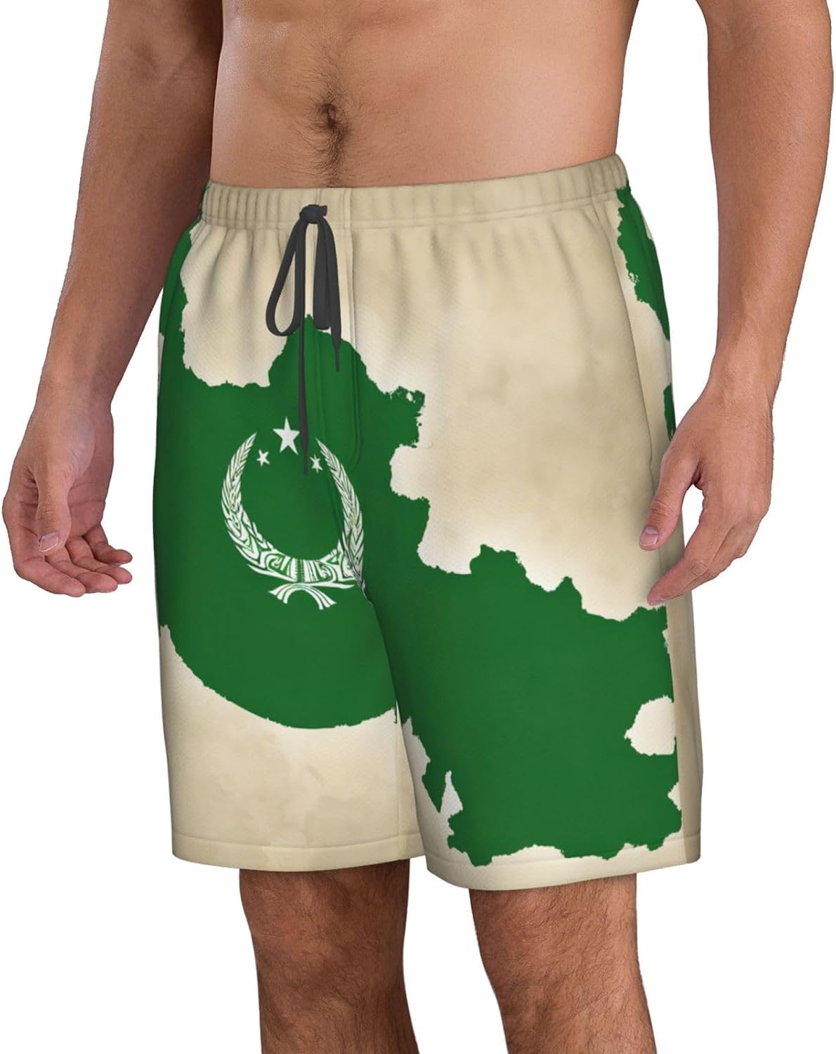 Short de plage fonctionnel imprimé drapeau de la République d'Ouzbékistan Séchage rapide Élégant Maillot de bain confortable Vacances d'été - Image 2