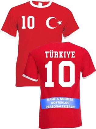 61ARTlbgy4L._AC_SL1500_-1.jpg T-Shirt Homme Maillot de Football Turquie Turkey Turkey avec Nom et Numéro Personnalisés