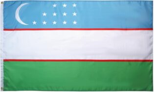61C2JQnkASL._AC_SL1500_.jpg AZ FLAG - Drapeau Ouzbékistan - 150x90 cm - Polyester léger - Drapeau Ouzbek Avec Oeillets Métalliques Intégrés - 80g