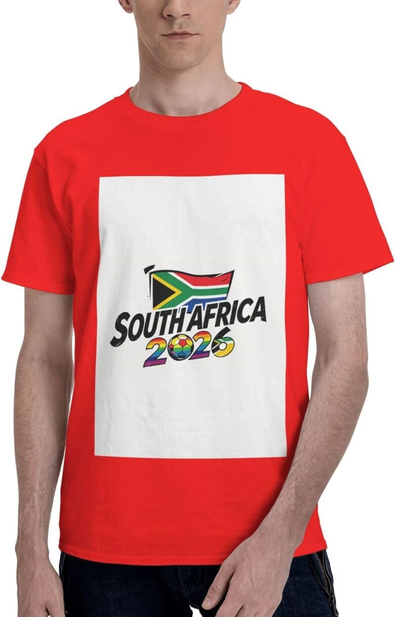 Maillot de football graphique Afrique du Sud, t-shirt de la coupe de football 2026 pour le jour du match des fans de football, tenues à manches