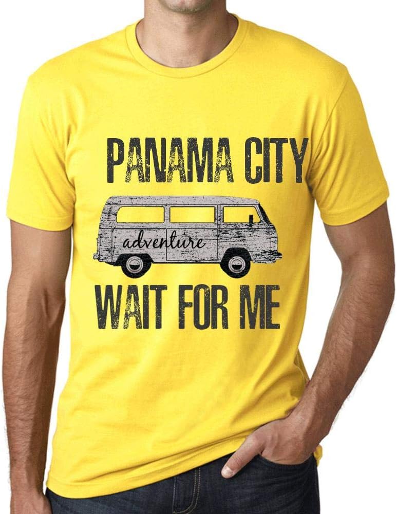 Homme T Shirt Graphique Imprimé Vintage Tee Panama City Wait for Me Jaune