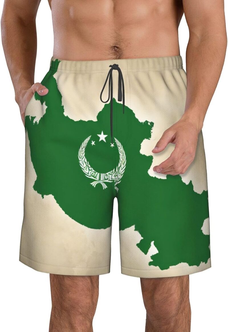 Short de plage fonctionnel imprimé drapeau de la République d'Ouzbékistan Séchage rapide Élégant Maillot de bain confortable Vacances d'été