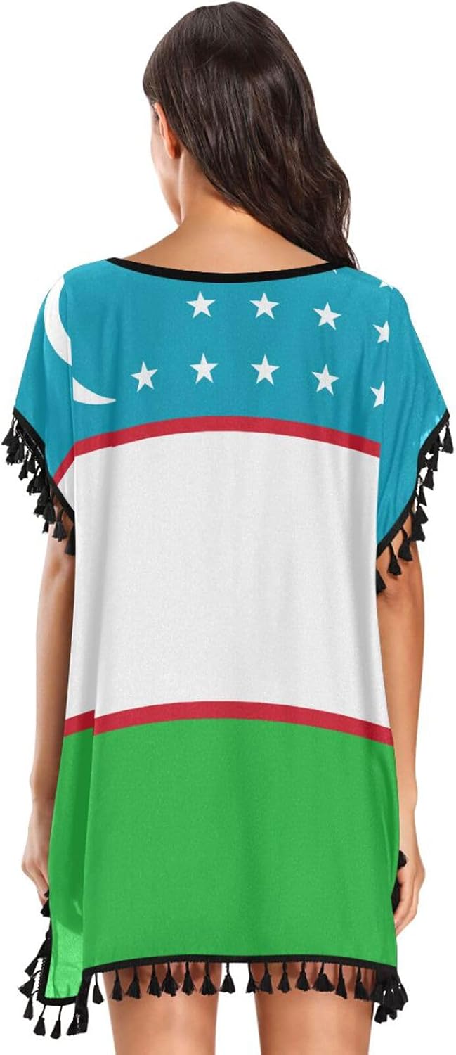 GuoChe Drapeau de l'Ouzbékistan - Cache-maillot de bain pour femme - Cache-maillot de bain - Drapeau de l'Ouzbékistan - Image 2