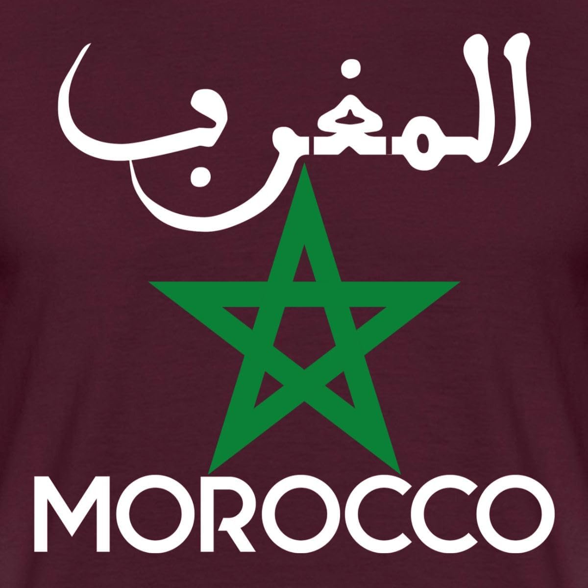 Spreadshirt Morocco Drapeau Maroc Étoile Cadeau pour Marocains T Shirt Homme - Image 3