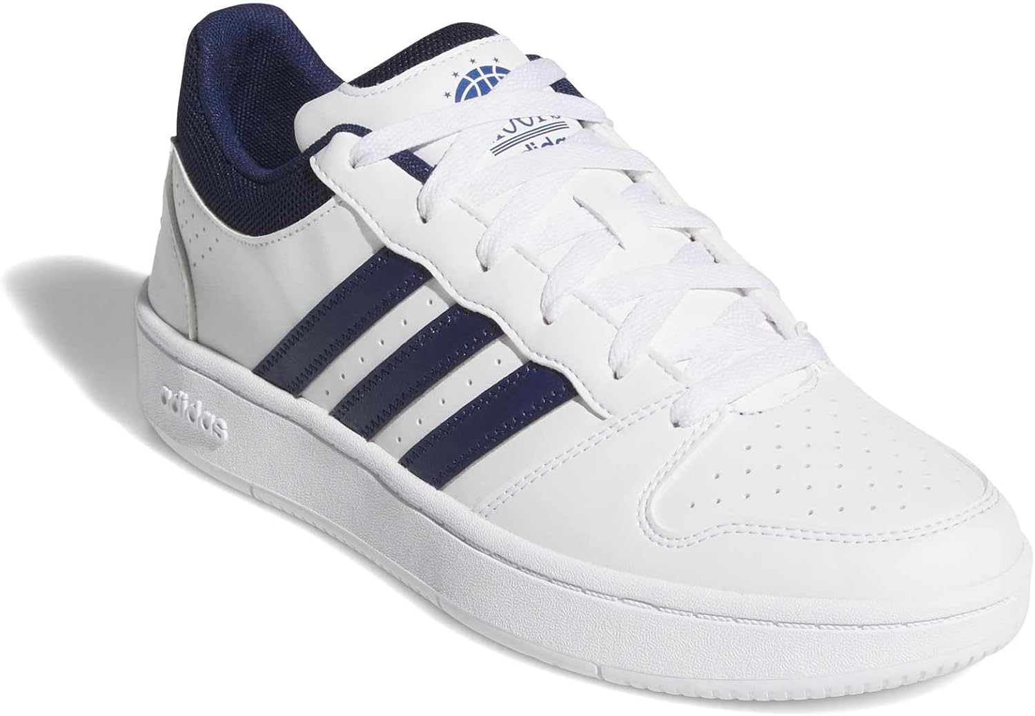 adidas Homme Hoops Classic Shoes, FTWR White/Dark Blue/Orbit Grey, 44 2/3 EU - Image 3
