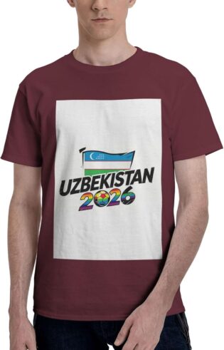 Maillot de football graphique de l'Ouzbékistan, t-shirt de la coupe de football 2026 pour le jour du match des fans de football, tenues à manches