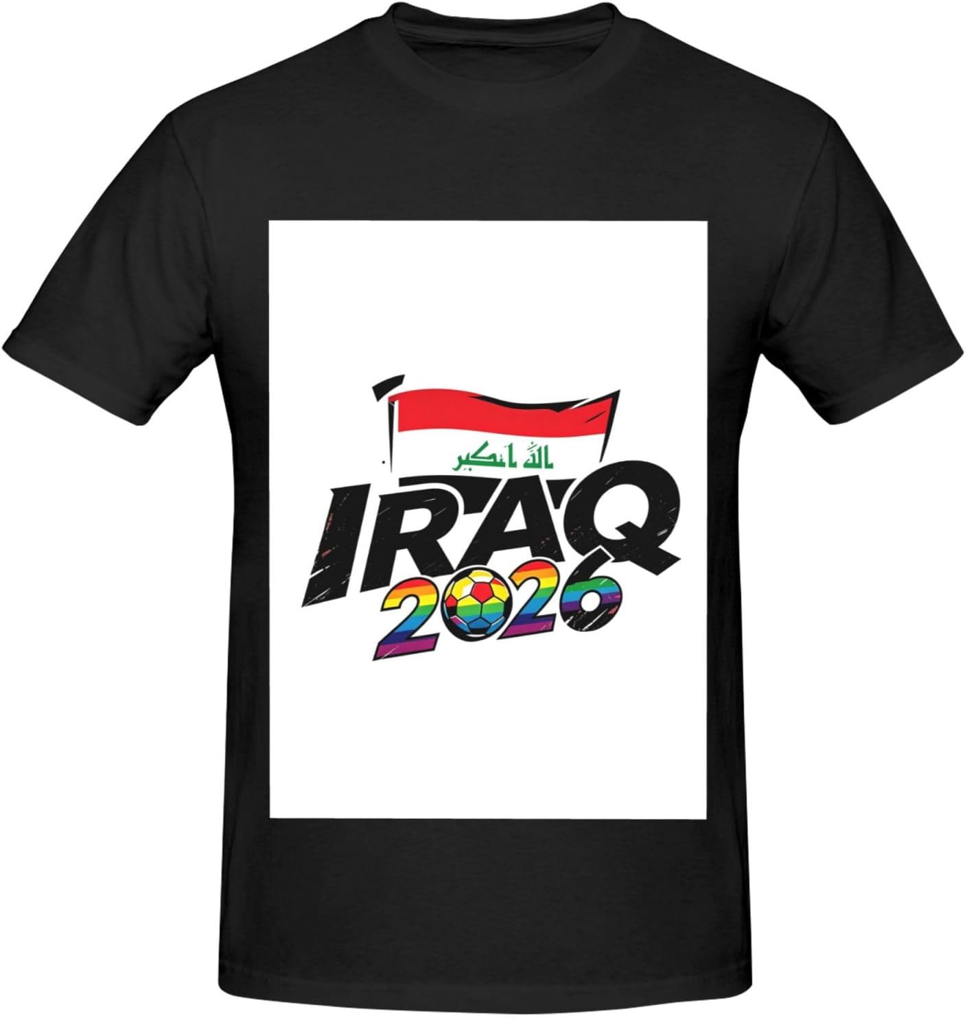 Maillot de football graphique de l'Irak, t-shirt de la coupe de football 2026 pour le jour du match des fans de football, tenues à manches - Image 4