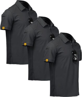 61b6jde7mBL._AC_SL1500_.jpg ZITY Set of 3 Polo Shirts Men Short Sleeve Quick Dry Breathable Tshirt Men Polo Summer Casual Sport Shirt Regular Fit Golf Polo Shirts