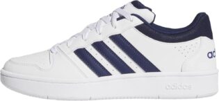 61e9bYzkohL._AC_SL1500_.jpg adidas Homme Hoops Classic Shoes, FTWR White/Dark Blue/Orbit Grey, 44 2/3 EU