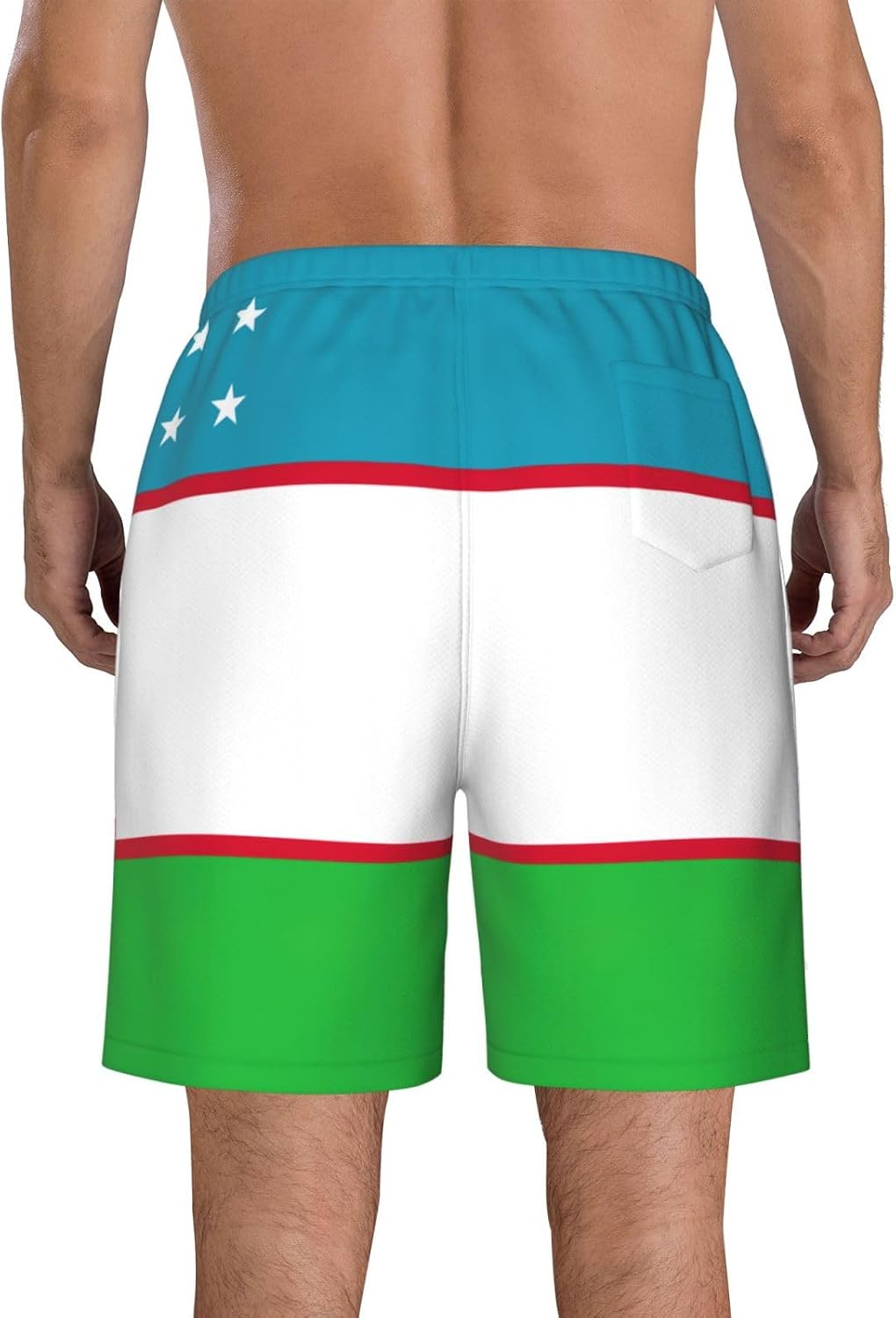 Drapeau de la République d'Ouzbékistan Imprimé Hommes Short Pratique Fonctionnalité Maillot de Bain Vêtements d'été Plage Activités de plein air - Image 3