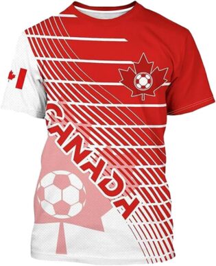 T-shirt Coupe de football 2026 pour homme et femme - Manches courtes - Col rond - Imprimé - Respirant - Séchage rapide - Sport - Loisirs - Pour le sport, l'entraînement et les fêtes