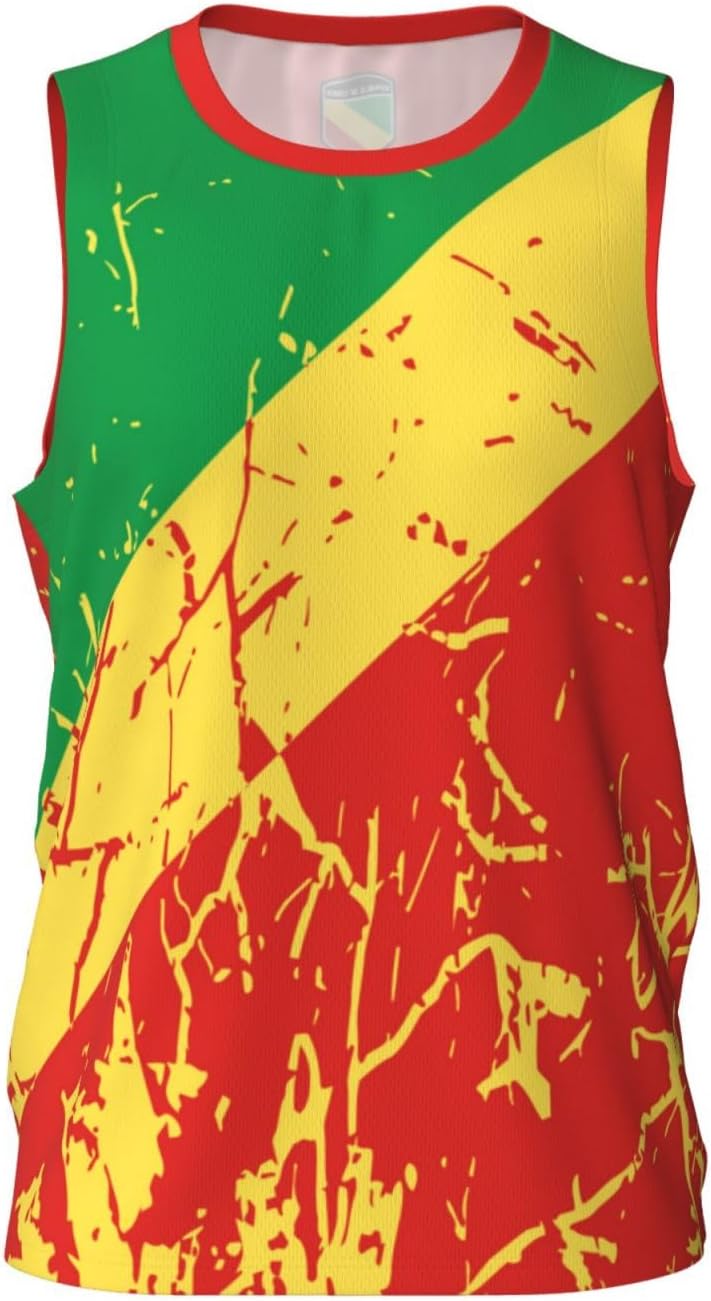 Maillot de basket-ball drapeau de la République du Congo 1 Team Up Sports 3D Full Print Design Jerseys - Image 3