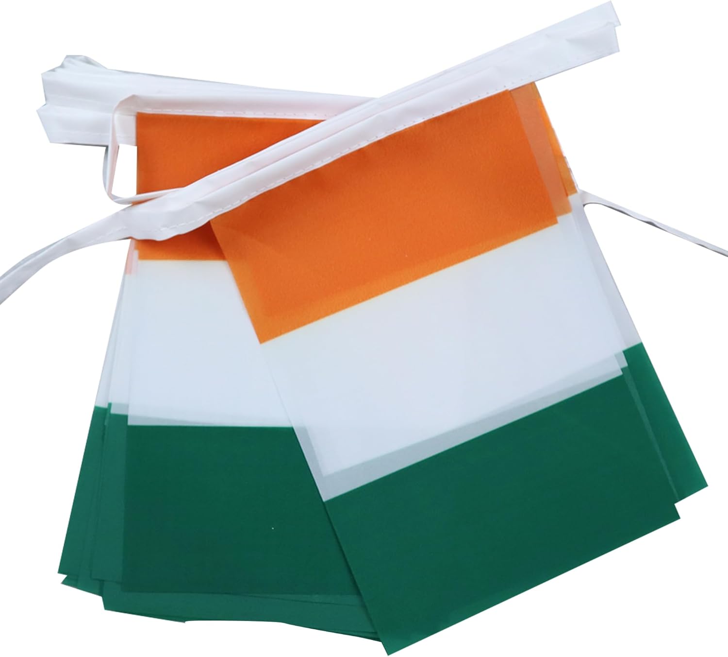 AZ FLAG - Guirlande Drapeau Côte d'Ivoire - 12 Mètres Avec 20 Drapeaux Ivoirien De 45x30 cm - Fanions 100% Polyester - 200g