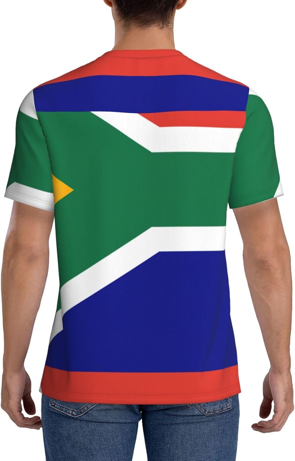 Maillot de football pour homme avec drapeau de l'Afrique du Sud, respirant, séchage rapide, pour les matchs d'entraînement de printemps - Image 4