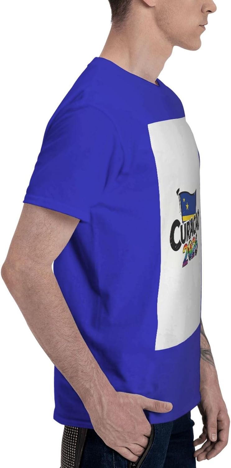 Curaçao Maillot de football graphique Coupe de football 2026 T-shirt pour fans de football Tenues à manches, bleu, M - Image 3