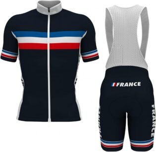 2025 Pro Team Ensemble de maillot de cyclisme pour hommes,Maillot de vélo de route MTB Respirant Paddad Cuissard à bretelles Kits