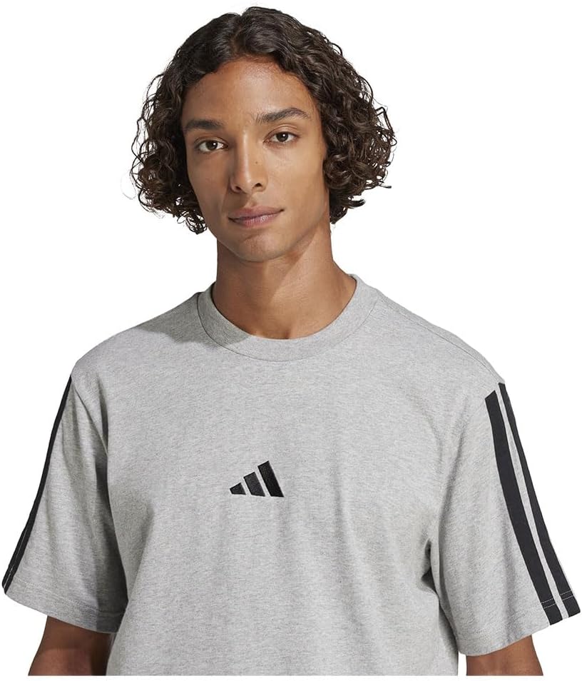 Adidas Essentials Three Stripes Single Jersey Tee T-Shirt Homme (Lot de 1) - Image 3