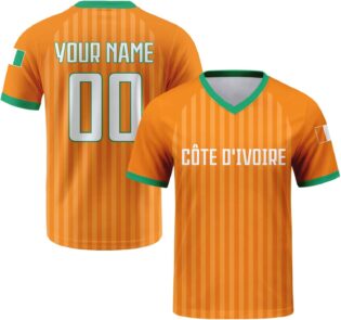 Personnalisable Maillot de Football avec nom et numéro, Tenue d'équipe Street Mixte Homme et Femme, Uniforme Sport pour Supporters de Football internationaux