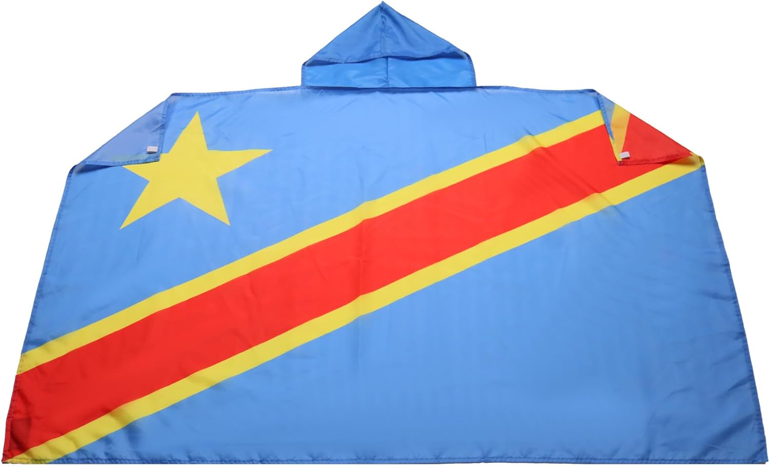 AZ FLAG Drapeau République Démocratique du Congo 150x90 cm - Cape Drapeau Congolais 100% Polyester Avec Manches Intégrées - Body Flag 80g