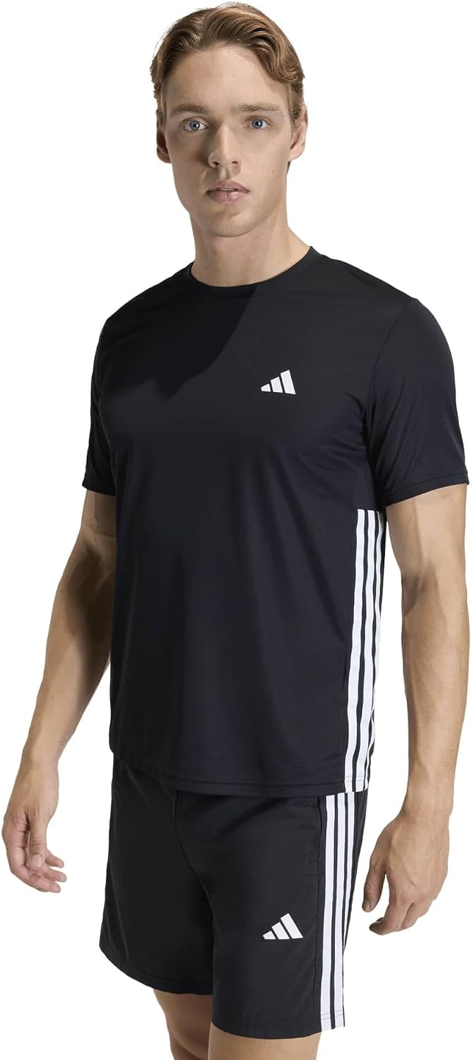 adidas Men's Base Workout Essentials 3-Stripes T-Shirt - Image 2