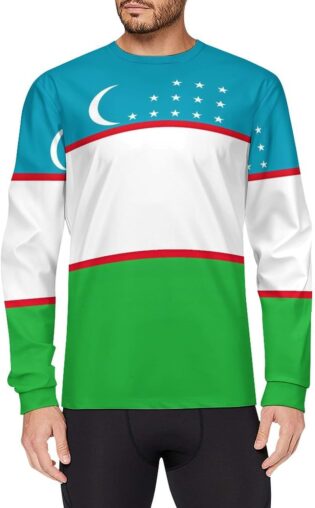Maillot de Cyclisme à Manches Longues avec Drapeau sud-Africain
