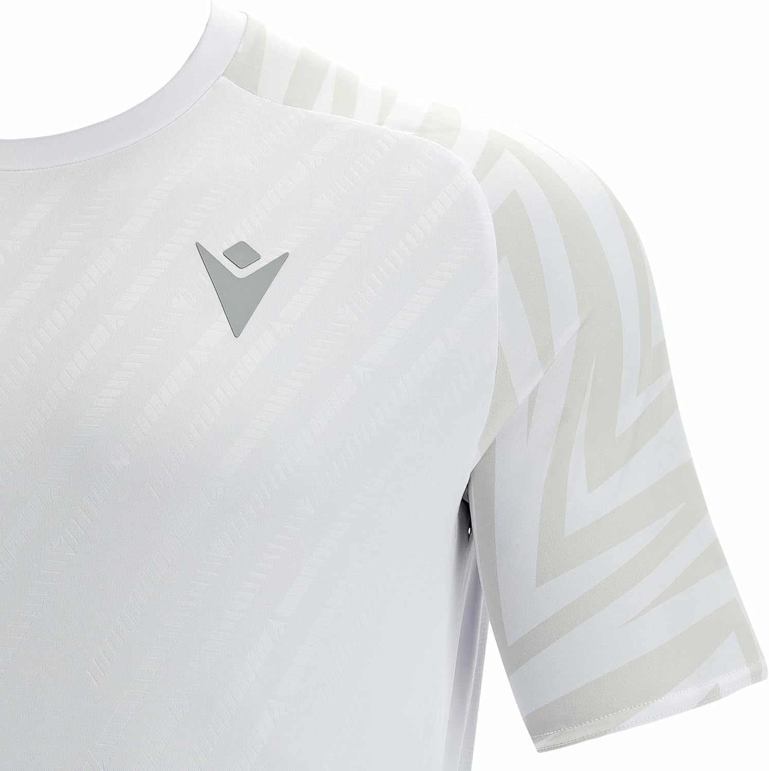 Macron Padel Prime CB Pablo T-Shirt SS Man Deep White/Silver Print Maillot de Jeu Homme - Image 3