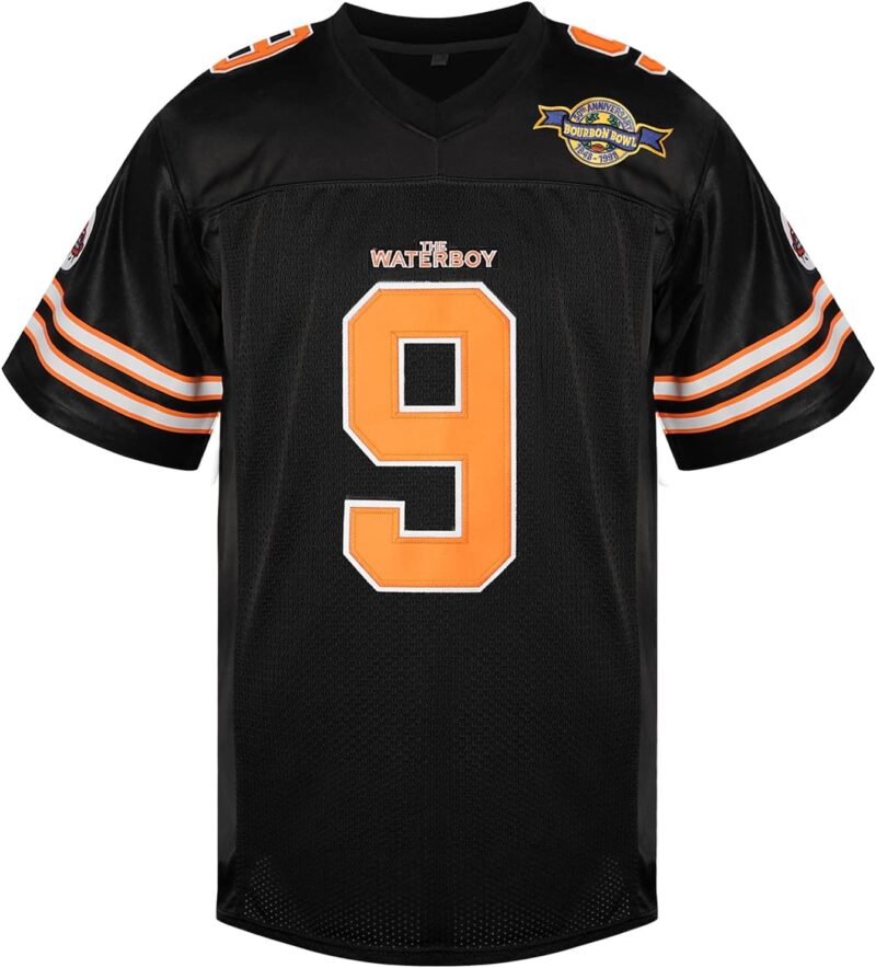 Phoneutrix Bobby Boucher #9 The Waterboy Adam Sandler Movie Mud Dogs Bourbon Bowl American Football Jersey