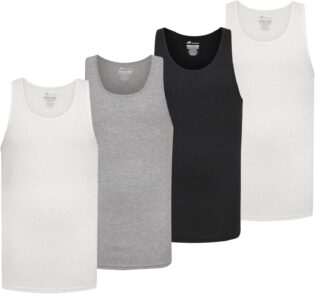 New Balance Cotton Performance Rib Sleeveless Tank Top Undershirt (3 Pack Or 4 Pack) Tricot Homme (Lot de 4)
