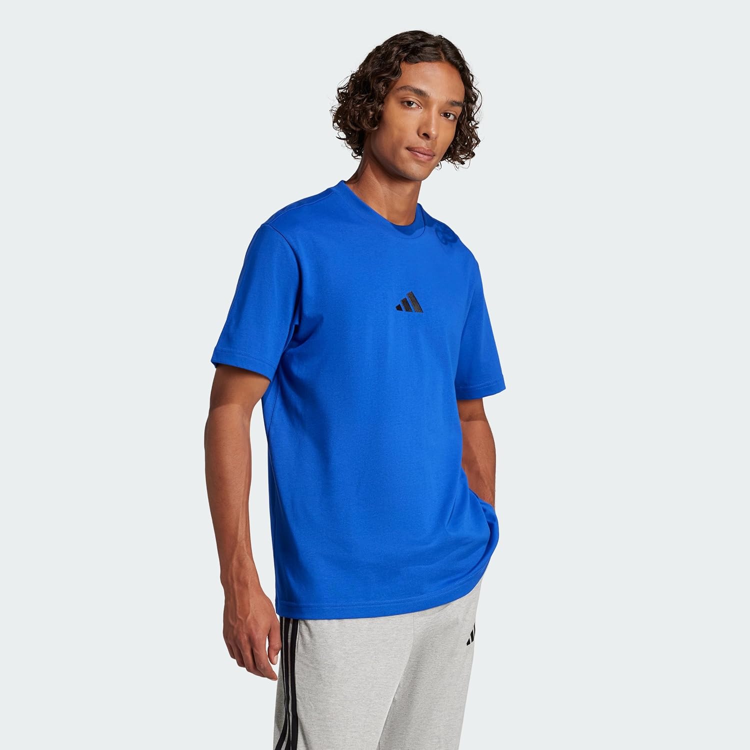 Adidas Men's Essentials Small Logo Single Jersey Tee - Image 4