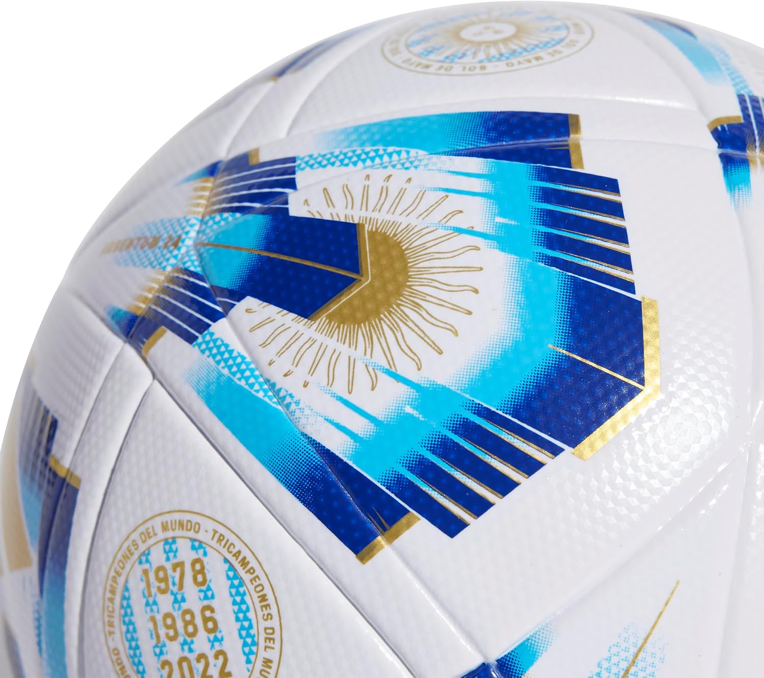 Adidas Ballon de la Ligue d'Argentine Unisexe pour Adulte, Blanc/Pantone/Bleu lucide/doré métallisé - Image 3