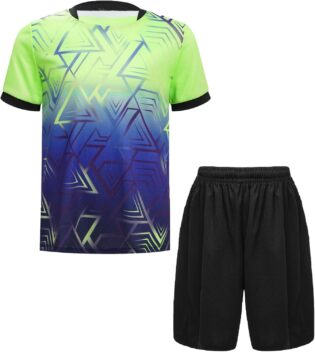 717go6kzv7L._AC_SL1500_.jpg Ensemble Vêtements Football Enfant Garçon Manches Courtes Maillot de Foot France Shorty Sport Survêtement 5-14 Ans