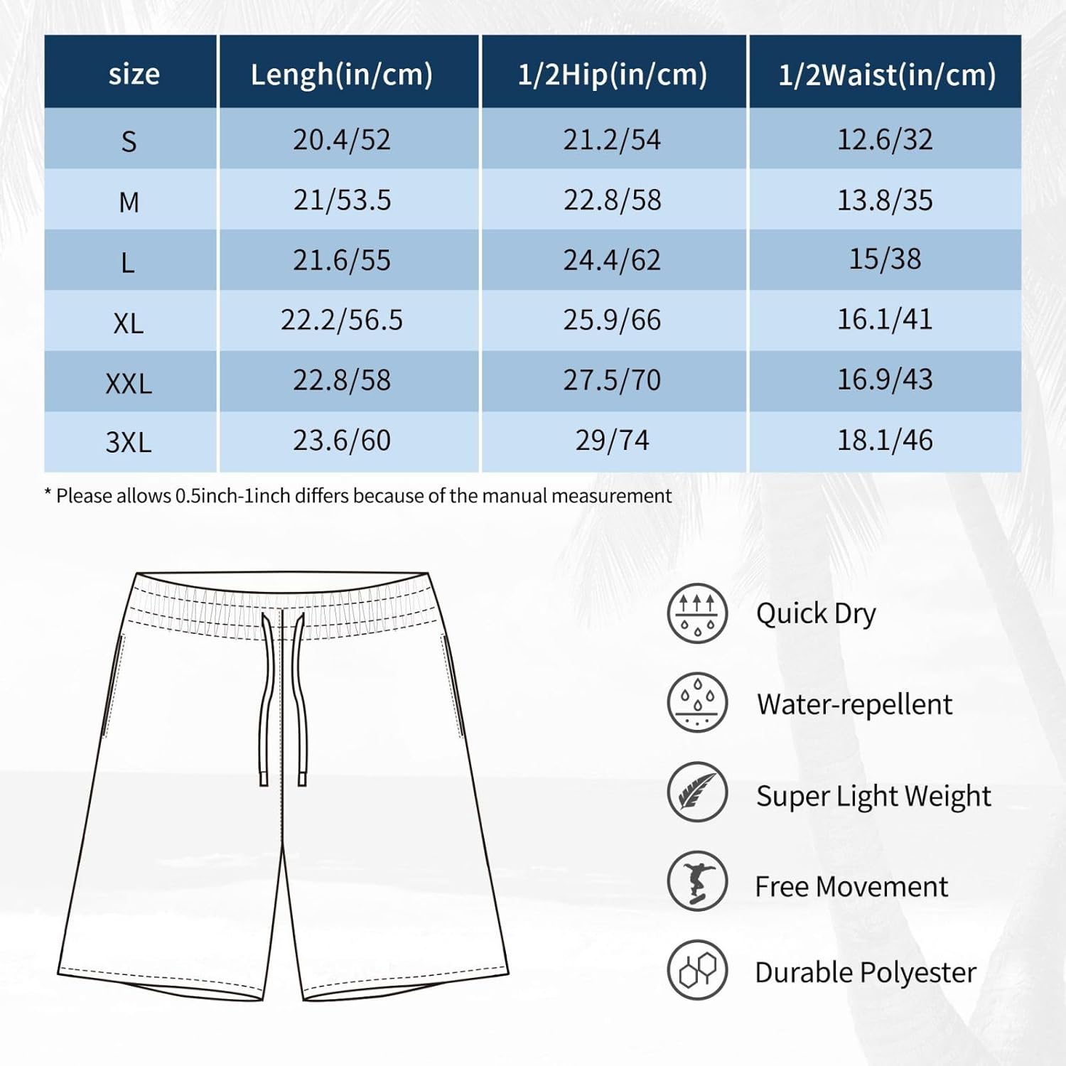 Carte du Drapeau De La République D'Ouzbékistan Homme Short De Bain Respirant Surf Shorts Vacances Watershort - Image 3
