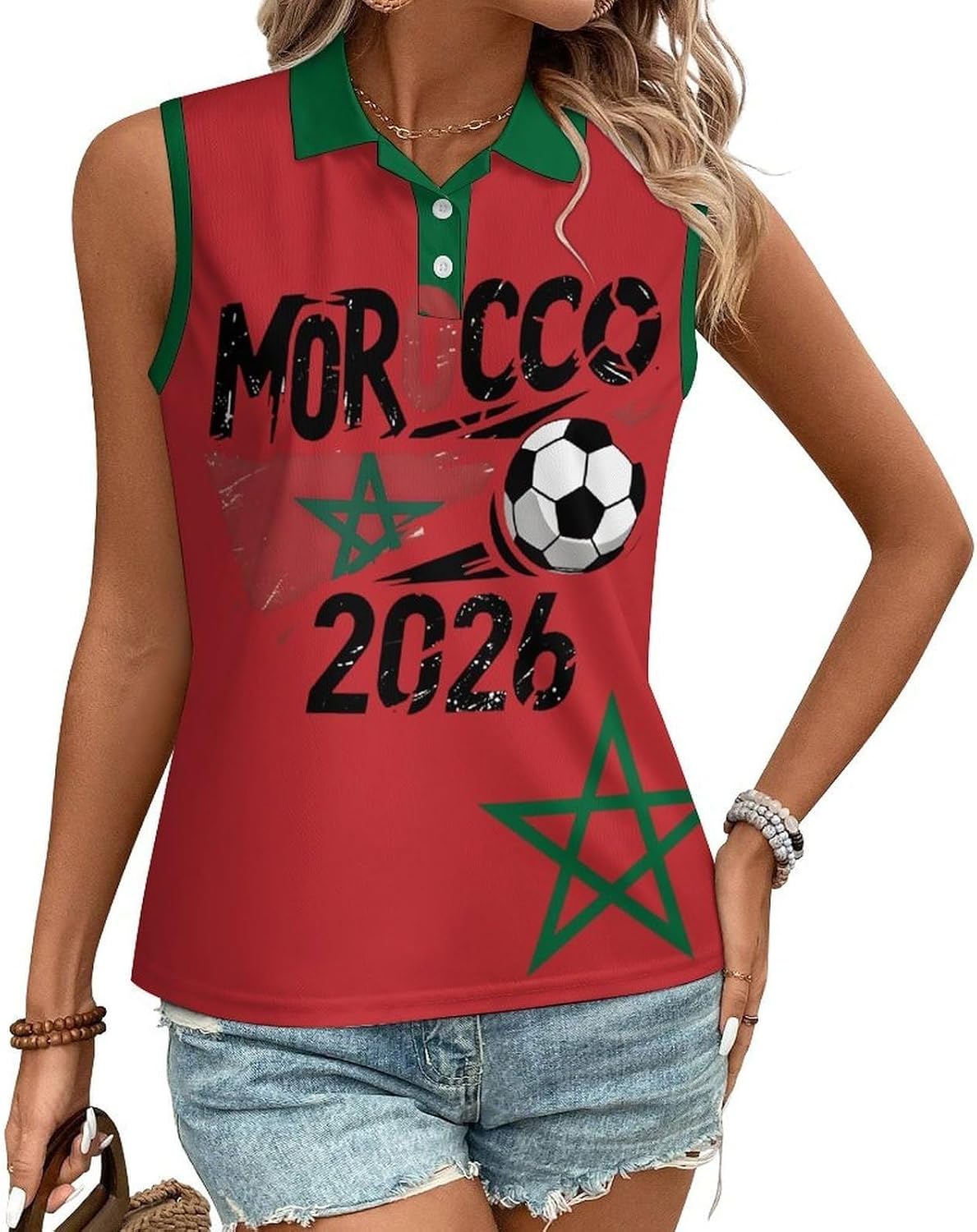 Maillot Foot Femmes Maillot de Foot Cadeaux des Fans T-Shirt Haut sans Manche Femme Plusieurs Modéle Disponible T-Shirt Fan de Supporter Mode T-Shirts Sport Impression 3D Haut d’Entraînement Fitness - Image 2