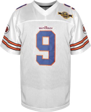 71DO4EqhxWL._AC_SL1500_.jpg Phoneutrix Bobby Boucher #9 The Waterboy Adam Sandler Movie Mud Dogs Bourbon Bowl American Football Jersey
