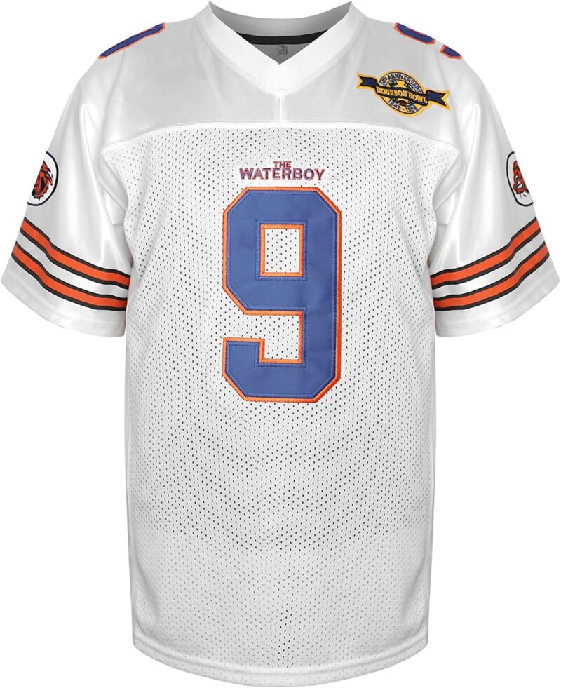 Phoneutrix Bobby Boucher #9 The Waterboy Adam Sandler Movie Mud Dogs Bourbon Bowl American Football Jersey